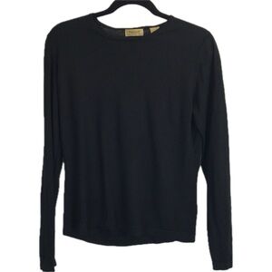 Paul Stuart Luxurious 100% Silk Women’s Black Sweater